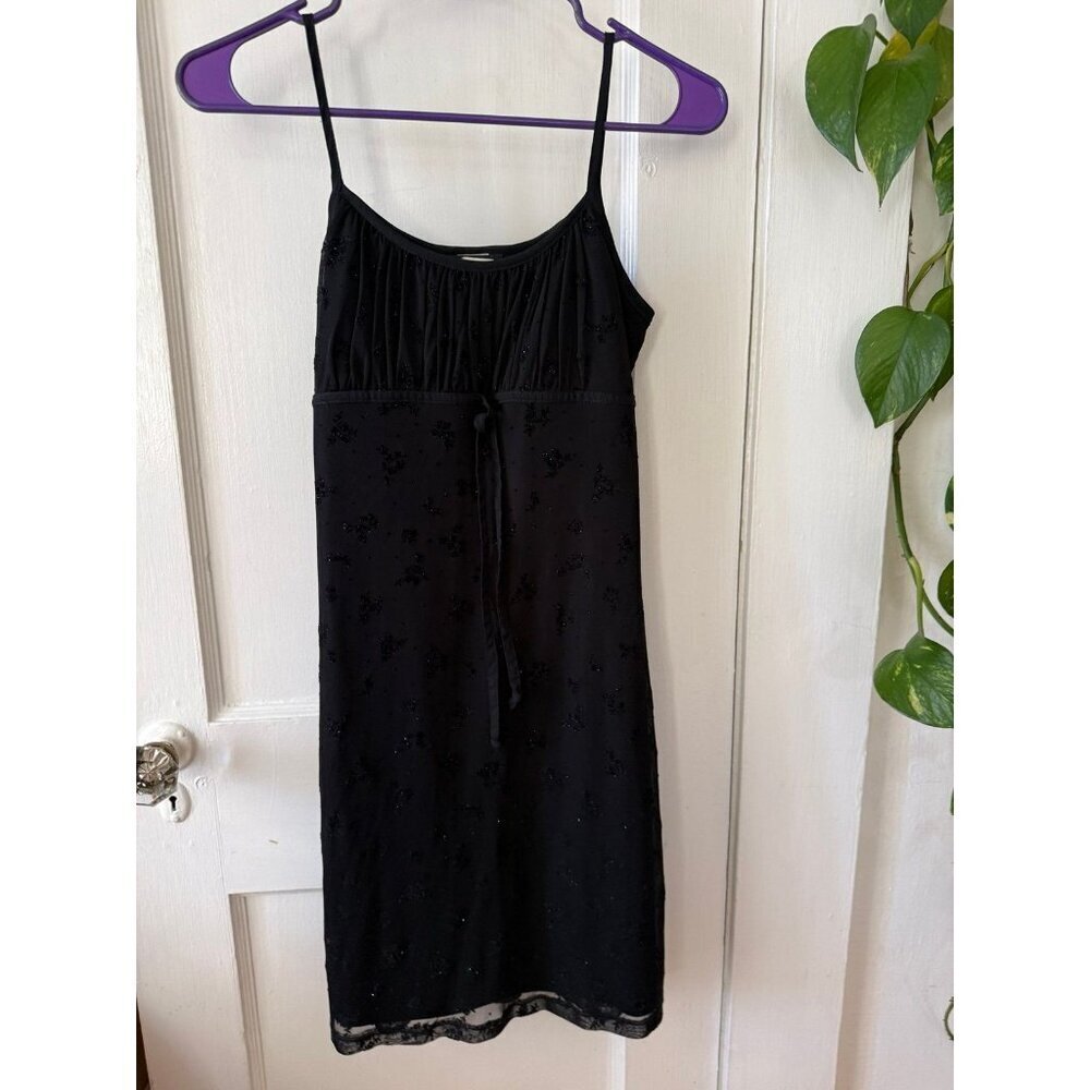 Vintage Rocket Candy Black Beaded Slip Dress – Size Small - Picture 3 of 10